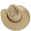 American Hat Makers Gunman Straw Cowboy Hat top view