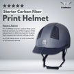 TuffRider® Starter Horse Riding Helmet With Carbon Fiber Print Grill