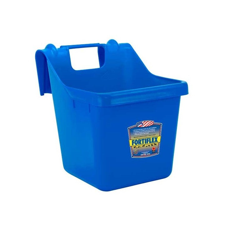 Fortiflex Hook Over Fence Feeder 16 quart Blue