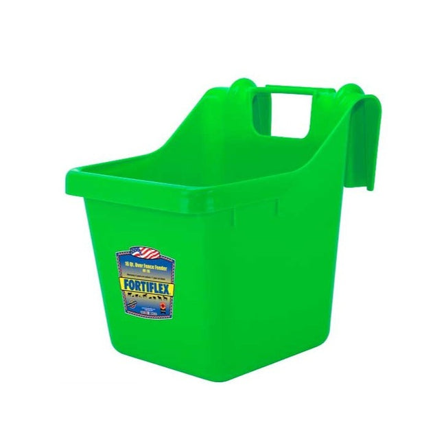 Fortiflex Hook Over Fence Feeder 16 quart Mango Green