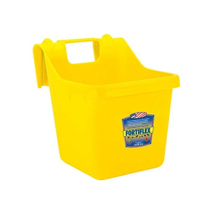 Fortiflex Hook Over Fence Feeder 16 quart Mellow Yellow