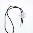 HHH Designs - 59mm White Enamel Daisy Bolo Tie with pearl Stone
