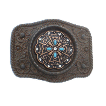 HHH Designs - Rustic Copper Belt Buckle Front