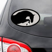 HHP Oval Equestrian Horse Sticker: Hunter on a car