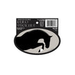 Hunter Horse oval shaped sticker with packaging label 