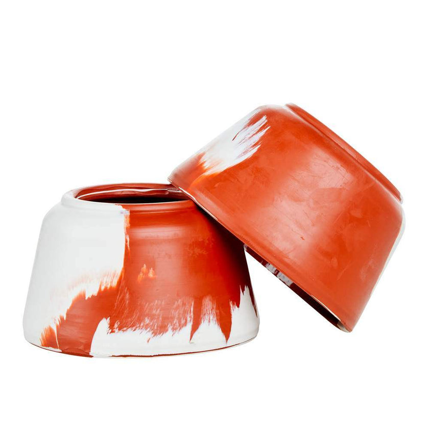 Horse-Craft Products Red/White Premium Pull On Rubber Bell Boots 