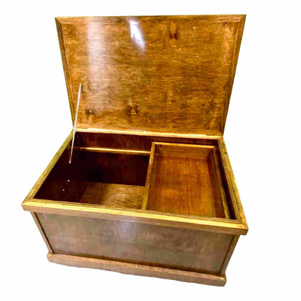 HorseHairz Equestrian Tack Trunk open showing the inside detail of space.