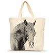 Horse 2 Large Tote bag  front side with a horse design on a white background