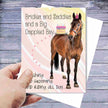 Horse Birthday Card: Bridles & Saddles Dappled Bay