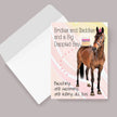 Horse Birthday Card: Bridles & Saddles Dappled Bay with envelope