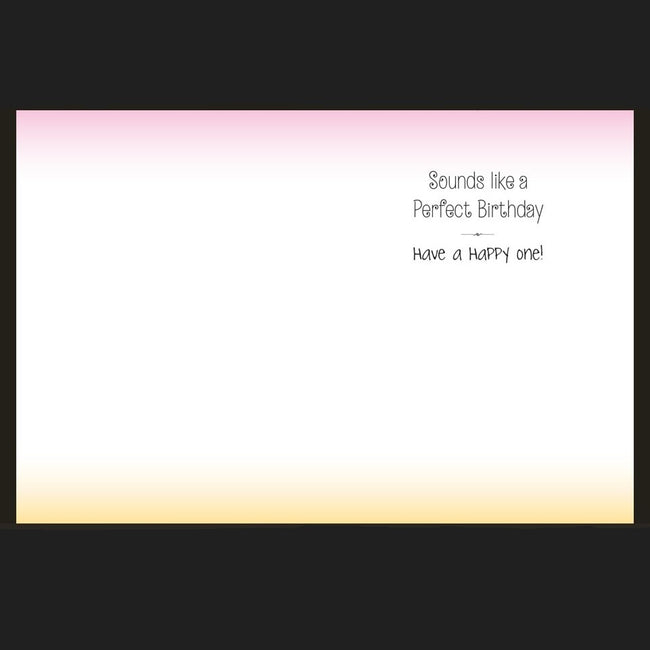 Horse Birthday Card: Bridles & Saddles Dappled Bay showing full inside of card.