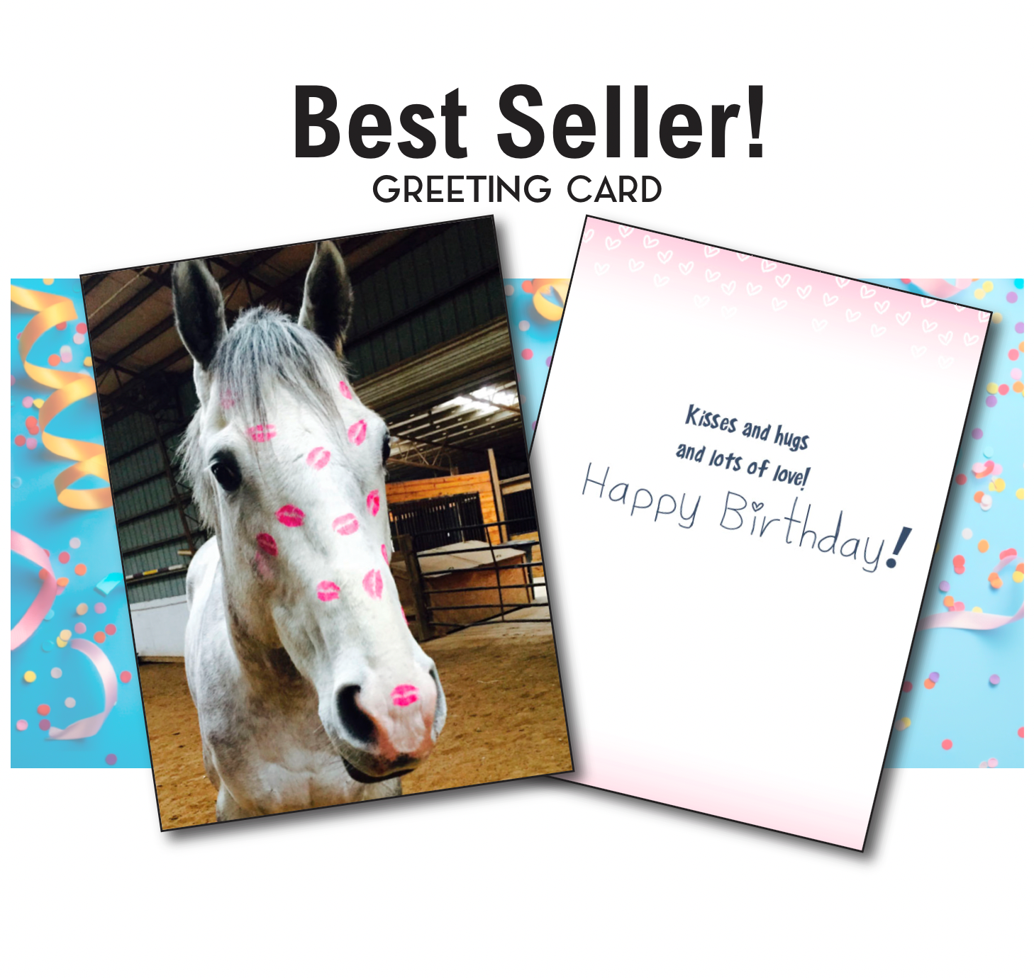 Horse Birthday Card: Horse Kiss