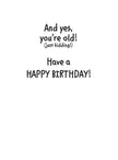 Horse Birthday Card: The Barn Voted with humorous text on a white background