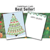 Horse Christmas Card - Horse Shoes with a tree design and 'Happy Holidays' text, labeled as a best seller.