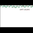 Horse Christmas Card - Horse Shoes - Holiday-themed border with 'Happy Holidays' text on a white background