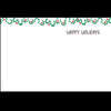 Horse Christmas Card - Horse Shoes - Holiday-themed border with 'Happy Holidays' text on a white background