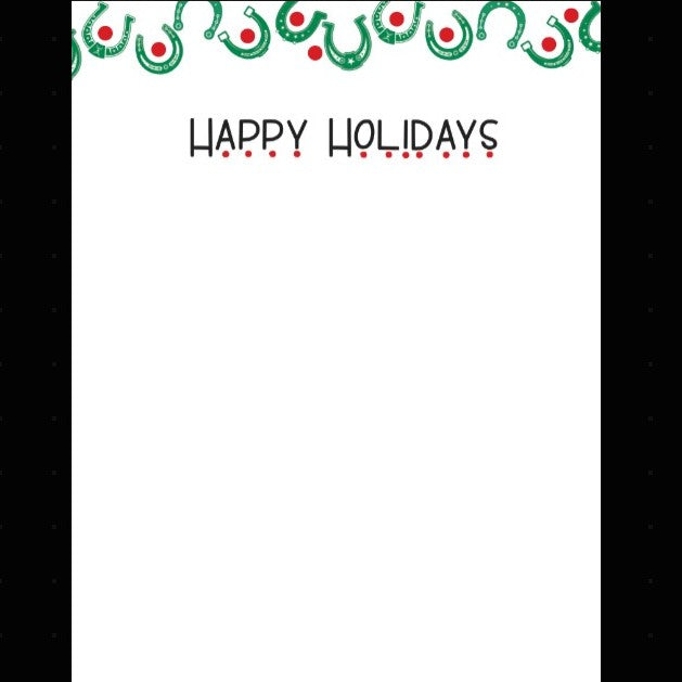 Horse Christmas Card - Horse Shoes