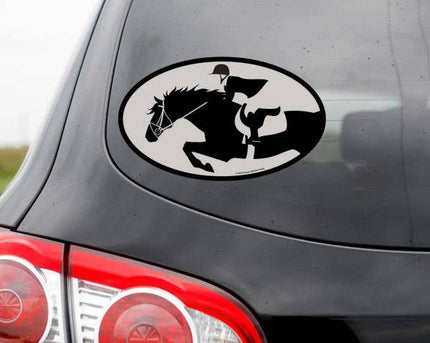 Horse Sticker: Grand Prix Jumper on a car