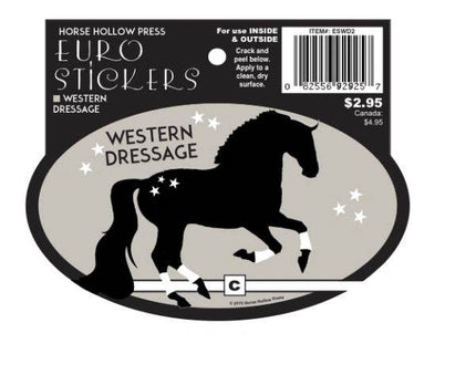 Horse Sticker: Western Dressage in packaging 