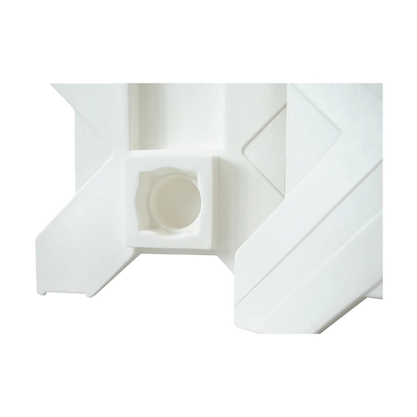 Horsemen's Pride white Cavalletti showing detail of pole insert.