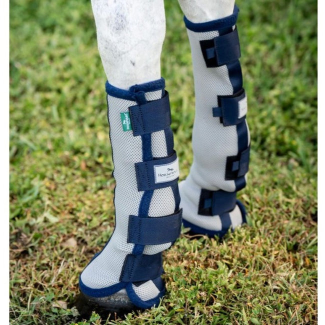 Horseware® Fly Boots - Set of 2 Silver Navy
