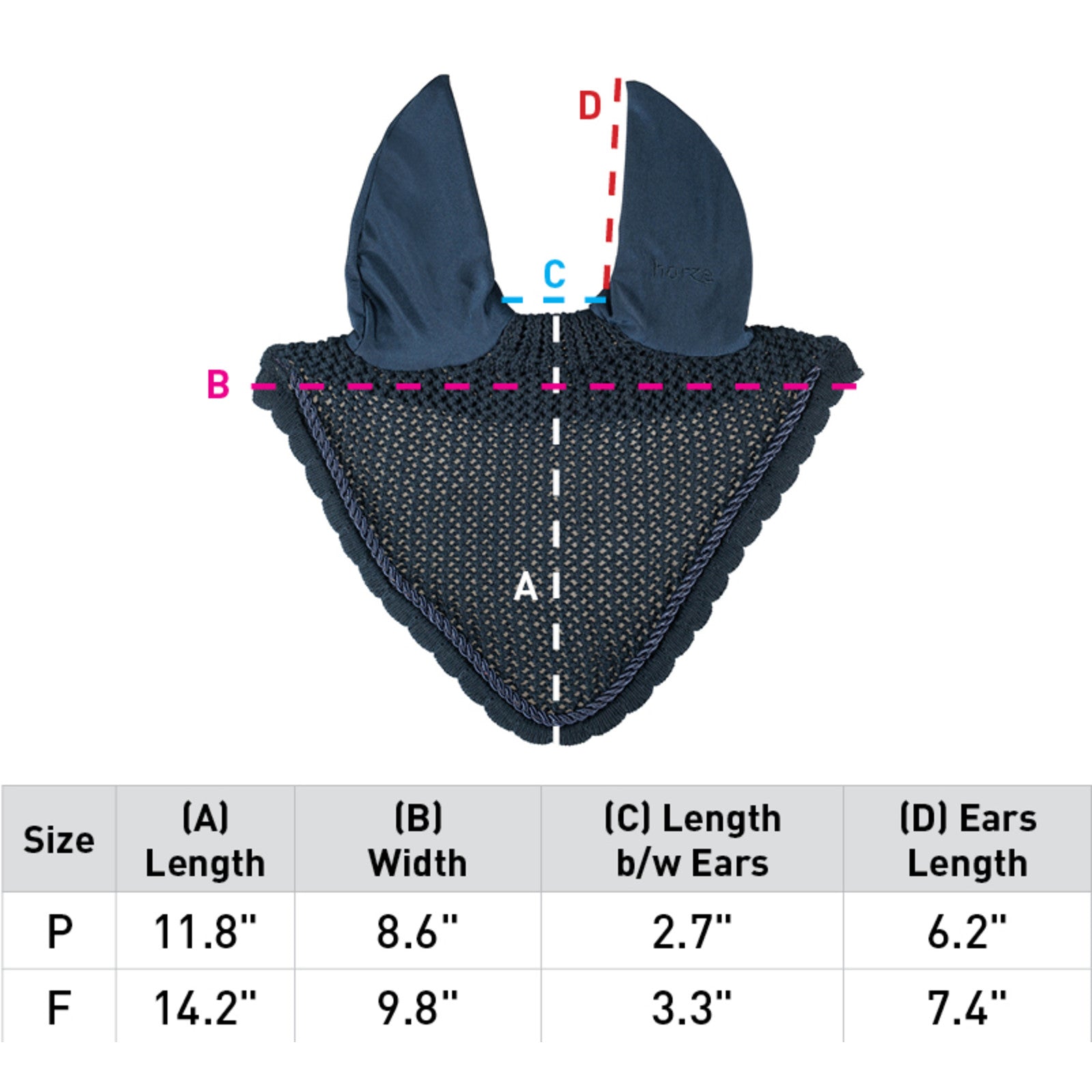 Horze by Equinavia Santa Reindeer Cap - size Chart