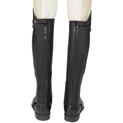 Huntley Equestrian Custom Fit Premium Leather Half Chaps back view of pair