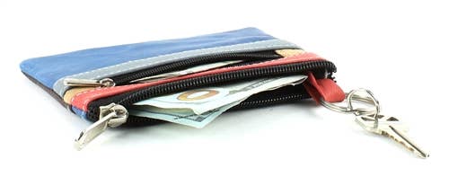 I.D. Window Coin Purse  flat on surface