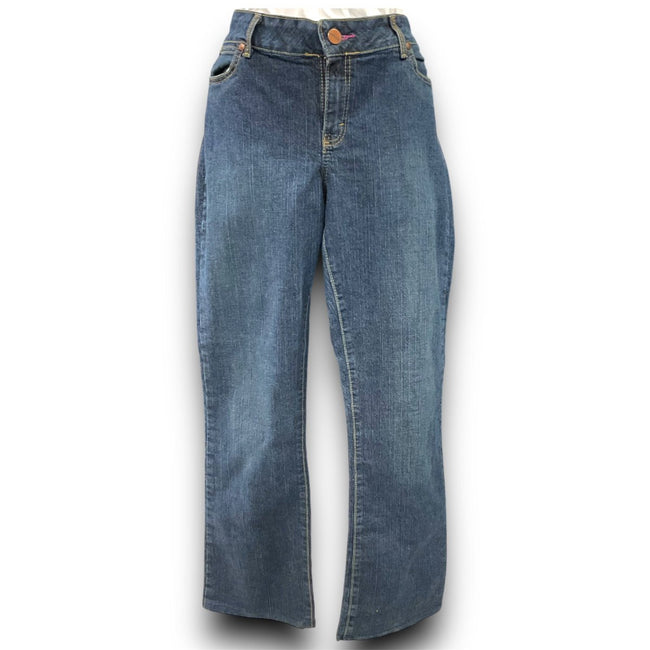 KHS-E 11/12 x 32 Wrangler Women's Retro Mae Premium Patch Distressed Jeans.