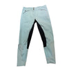 KHS EXCHANGE Piper Full Seat Breeches Light Blue with Navy Suede Seat 32