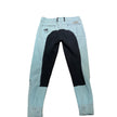 KHS EXCHANGE Piper Full Seat Breeches Light Blue with Navy Suede Seat 32