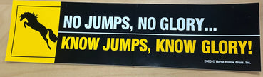 NO JUMPS No GLORY Bumper Sticker