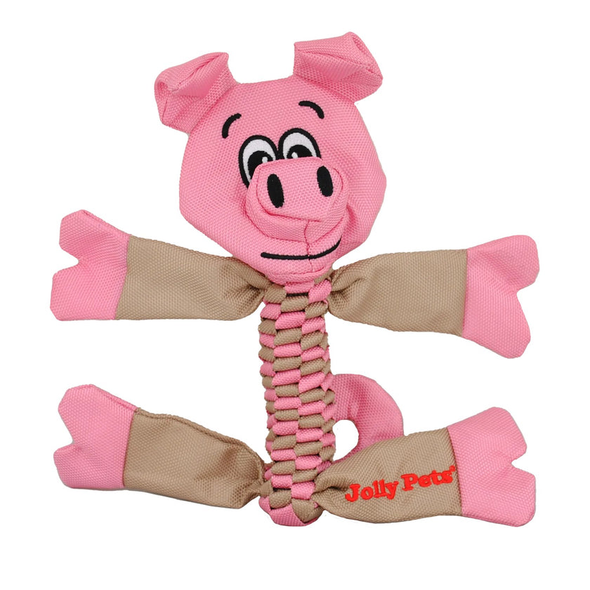 Jolly Pets Flatheads Pig Dog Toy.