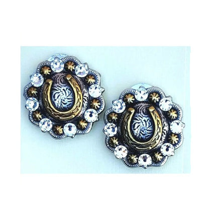 Julie Rose Originals - Horseshoe Swarovski Post Earrings