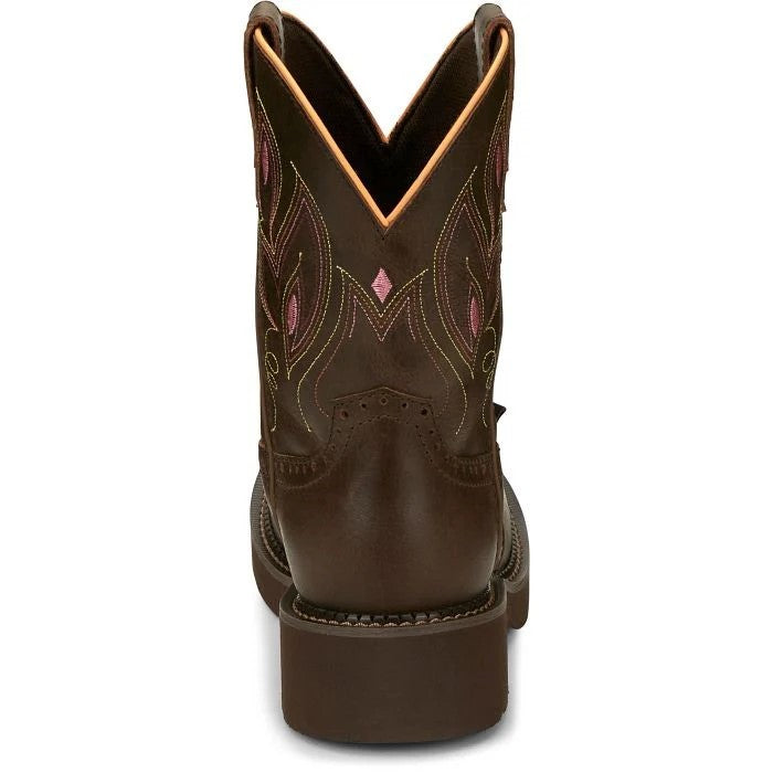 Justin Women's Gemma Round Toe Western Boot heel view