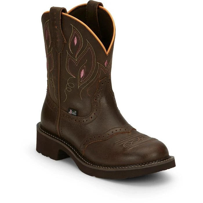 Justin Women's Gemma Round Toe Western Boot right angle