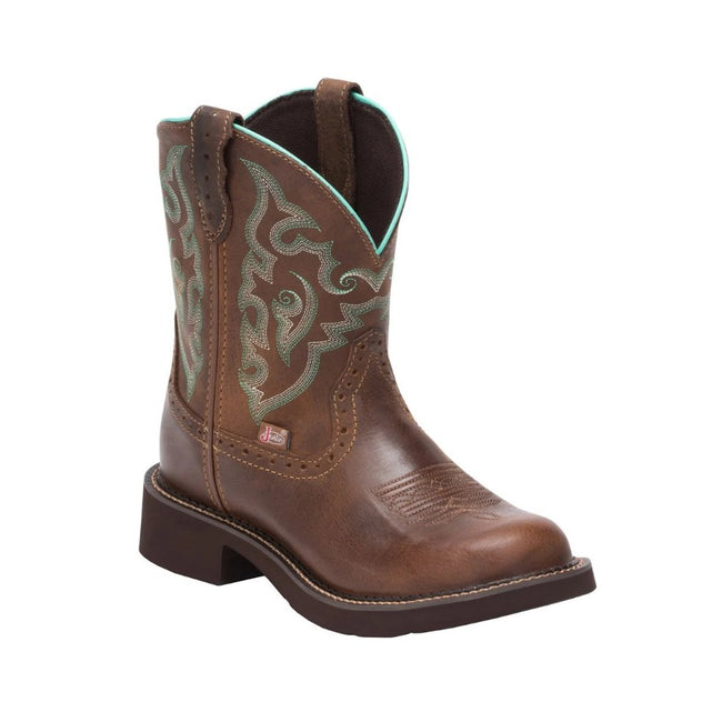 Justin Women's Gemma Round Toe Western Boot right angle