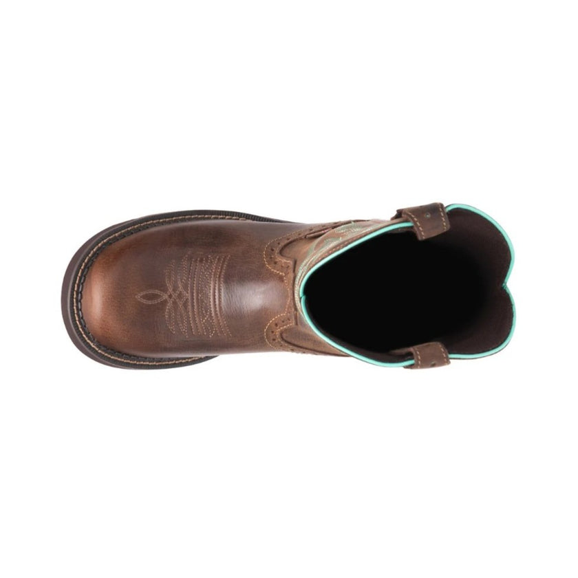 Justin Women's Gemma Round Toe Western Boot toe detail