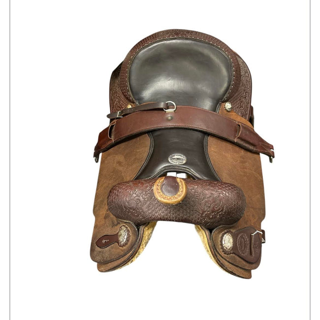 KHS CONSIGNMENT 16.5 INCH Billy Cook Western Trail Saddle with back cinch