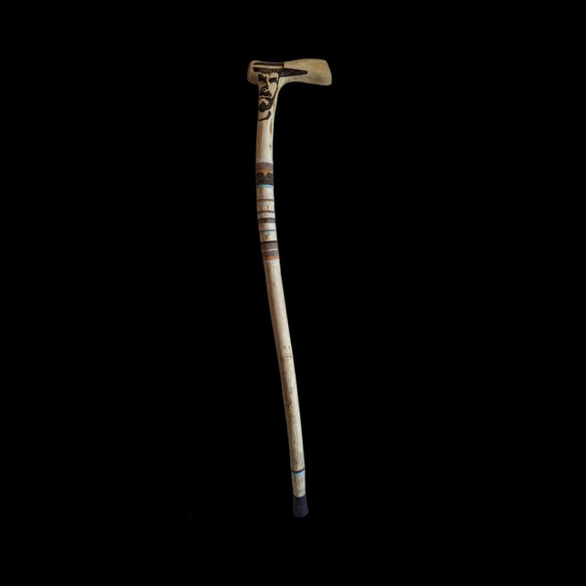 KHS-C Clint Eastwood Handmade Walking Cane with decorative handle and beads.