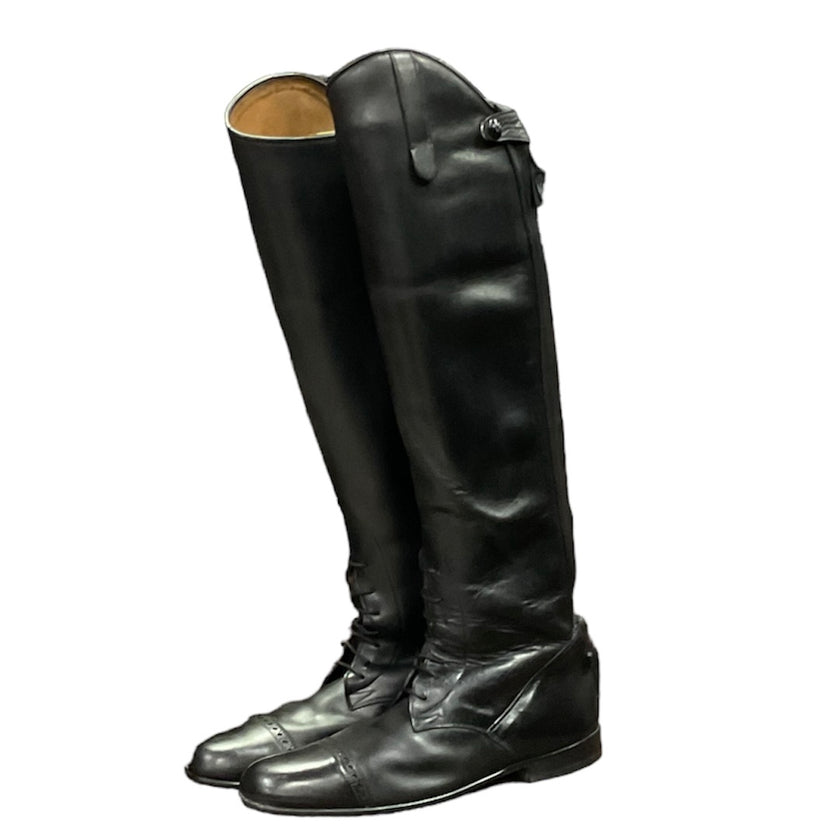 KHS-C Der-Dau Field Boot (8.5) black custom made side view of pair