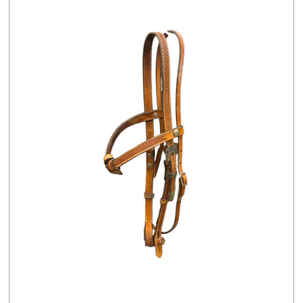 LIght Brown leather KHS-C Western Headstall