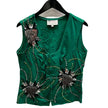KHS-C Western Pleasure Show Vest, Green vest with decorative elements.