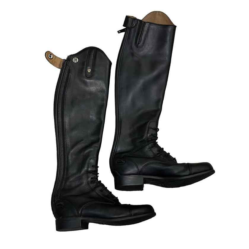 Pair of black KHS-E Size 3 Ariat Tall riding boots