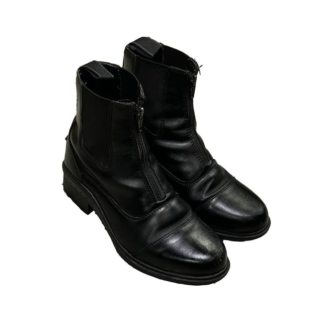 KHS-E Size 3 Eliza Synthetic Zip Paddock Boots in Black