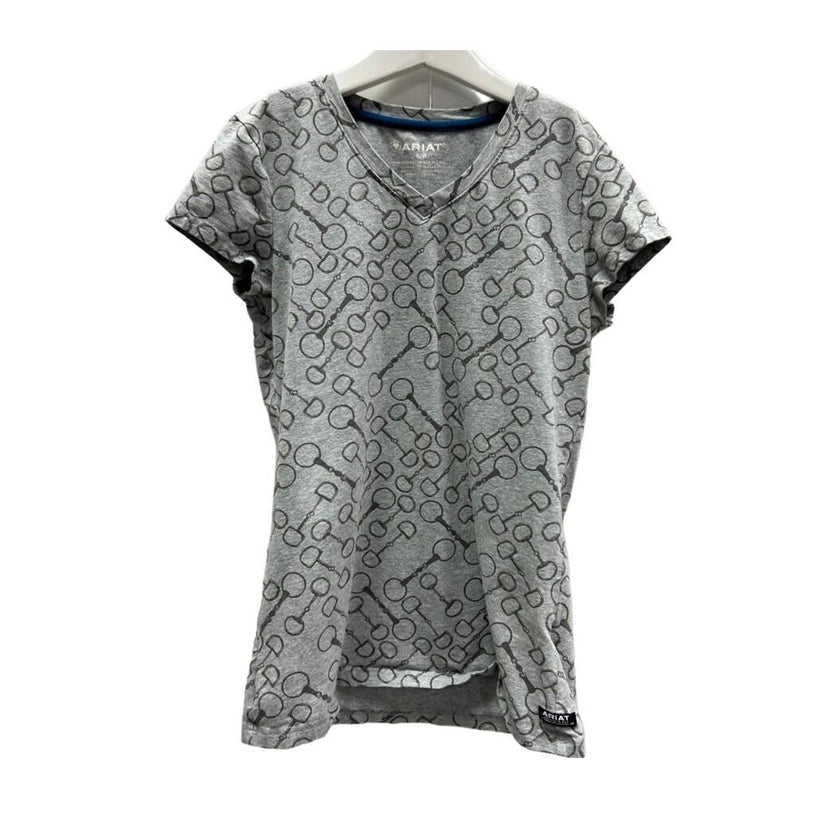 KHS-E Ariat® Bit T-shirt with V-neck and short sleeves, size Small