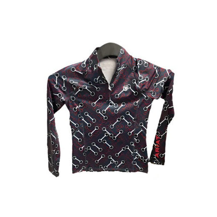 KHS-E Ariat® Childrens Quarter Zip with bits and long sleeves, size Small