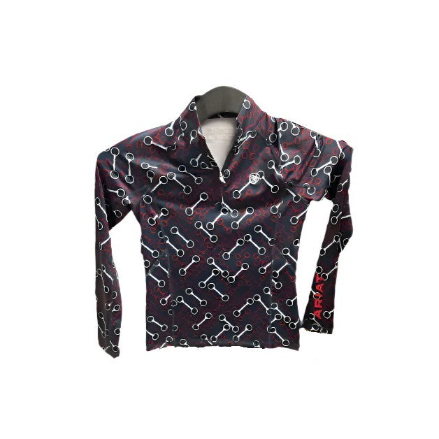 KHS-E Ariat® Childrens Quarter Zip with bits and long sleeves, size Small