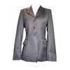KHS-E Ariat® Hunter Show Jacket front, Black and gray with stripe, size 10