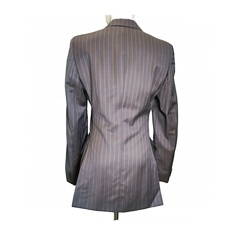 KHS-E Ariat® Hunter Show Jacket back, Black and gray with stripe, size 10